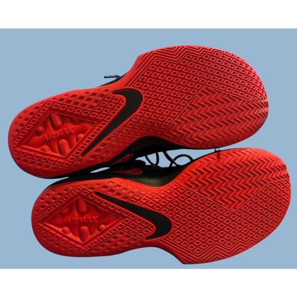 Nike Air Max Infuriate 2 Mid Sneakers Trainers Sz 7.5 Mens Black Red AA7066-066 - Picture 8 of 9